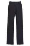 Fendi Crepe Trousers Featuring Pockets And Pleats In Blue