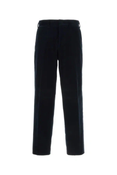 Fendi Men Dark Blue Corduroy Pant