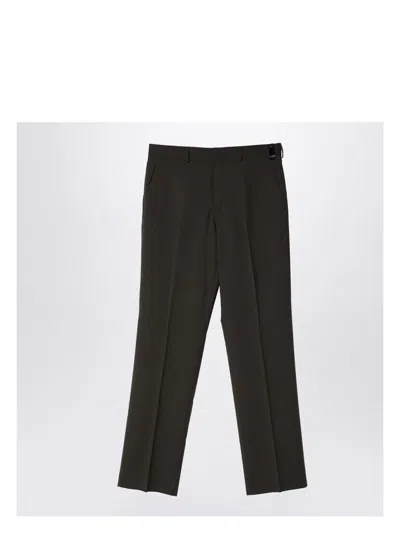 FENDI MEN'S DARK WOOL TROUSERS