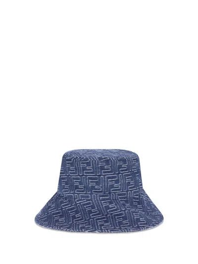 Fendi Men Denim Bucket Hat