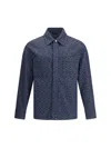 Fendi Giubbino In Denim Ricamato Uomo In Blue