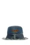 Fendi Men Denim Hat In Blue