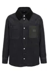 Fendi Denim Padded Jacket In Black