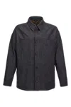 Fendi Dark Blue Denim Selleria Jacket In Blue
