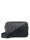 Fendi Men's Diagonal Messenger Bag In Blue