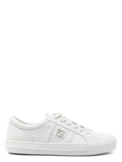 FENDI MEN'S DOMINO LEATHER SNEAKER