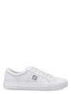 Fendi White Leather Domino Sneakers In White