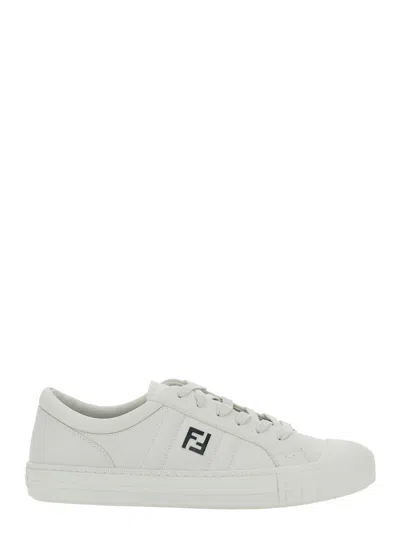 Fendi Man Sneakers White Size 12 Calfskin