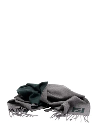 Fendi Grey Scarves Men In Brown