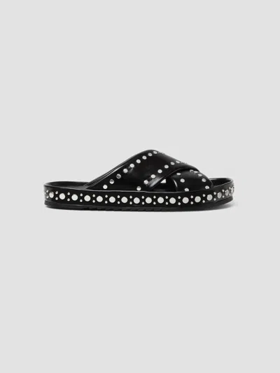 Fendi Stud-embellished Crossover-strap Sandals In Multi