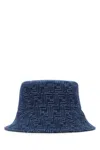 Fendi Cappello Da Pescatore In Denim Ricamato  Uomo