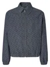 Fendi Embroidered Denim Bomber Jacket