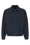 Fendi Embroidered Denim Bomber Jacket