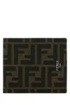 Fendi Men Embroidered Jacquard Wallet In Multi