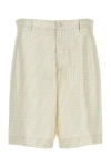 Fendi Embroidered Pattern Silk Bermuda Shorts In Multicolor