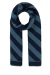 Fendi Men Embroidered Wool And Linen Scarf In Multicolor