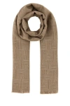 Fendi Geometric Fringed Rectangular Scarf In Brown