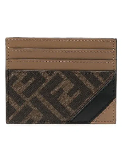 FENDI MEN'S FABRIC FF MOTIF CARD HOLDER