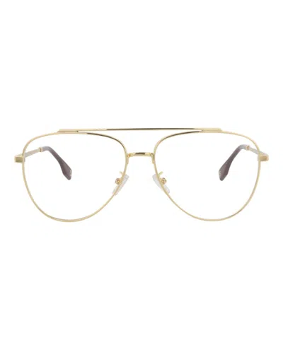 Pre-owned Fendi Men's  Aviatorframe Acetate Optical Frames In Gold Gold Transparent (fe50077u/56/032)