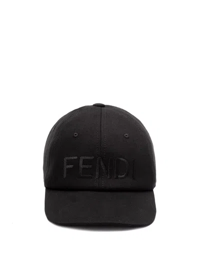 Fendi Men `` Baseball Cap In Black