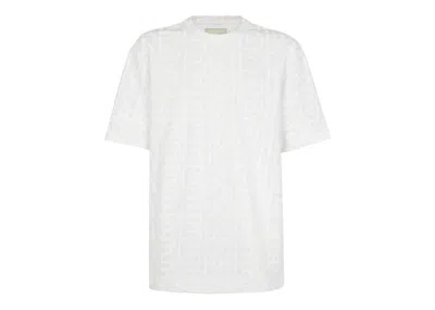 Pre-owned Fendi Men's  By Marc Jacobs Jersey Shortsleeved Crewneck Sweat-shirt T-shirt In White