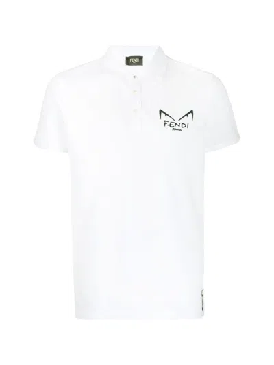 Pre-owned Fendi Men's  Casual Short Sleeve White Faf510a68rf0v6w Sale Item