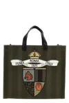 Fendi Structured Tote Bag With Detachable Strap And Top Handles In Green