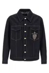 Fendi Crest Jacket With Chest Pockets And Contrast Stitching In Blue