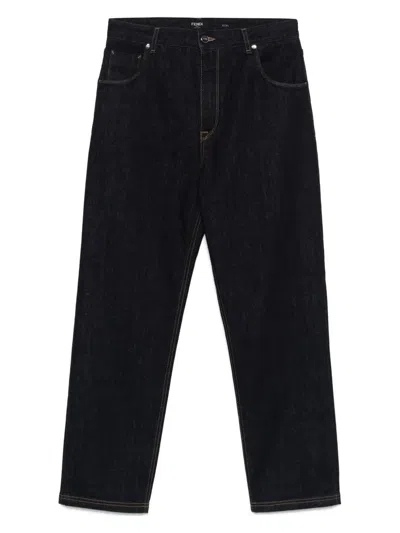 FENDI MEN'S FENDI CREST JEANS