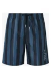 Fendi Pequin Nylon Swim Boxer In Blue