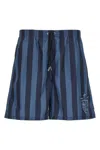 Fendi Pequin Nylon Swim Boxer In Blue