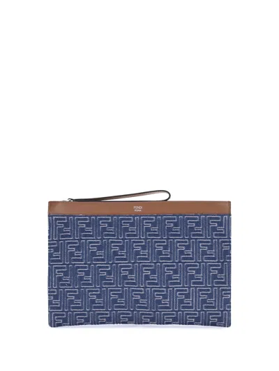 Fendi Men  Denim Pouch
