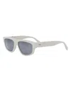 Fendi Men's  Diagonal 56mm Geometric Sunglasses In Yellow