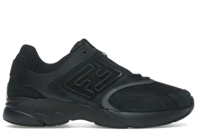 Pre-owned Fendi Men's  Faster Ff Sneakers In Black