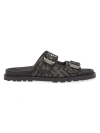 Fendi Men's  Feel Logo Sandals In Nero