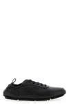 Fendi Calf Leather Sneakers With Subtle Branding In Black