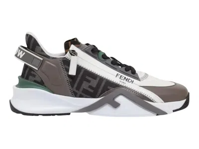 Pre-owned Fendi Men's  Flow Ff Sneakers In Black