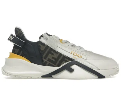 Pre-owned Fendi Men's  Flow Low Top Sneakers In Black/brown