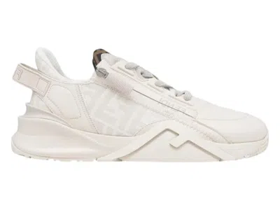 Pre-owned Fendi Men's  Flow Low Top Sneakers In White