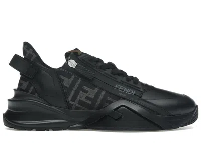 Pre-owned Fendi Men's  Flow Sneakers In Jet Black
