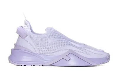 Pre-owned Fendi Men's  Flow Sneakers In Purple