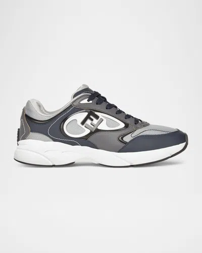 FENDI MEN'S FENDI FORWARD MESH LOW-TOP SNEAKERS