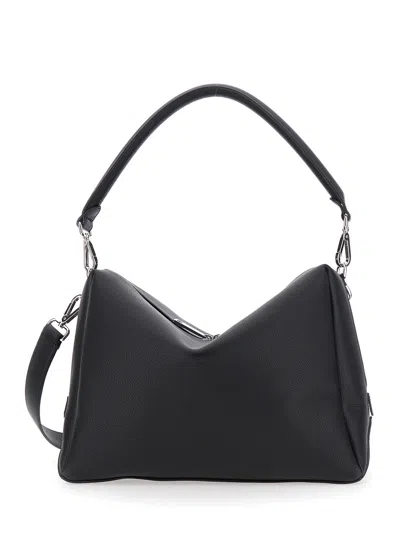FENDI FENDI MEN 'LUI LARGE' BLACK SHOULDER BAG WITH REMOVABLE STRAP IN LEATHER MAN