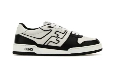 Pre-owned Fendi Men's  Match Low Sneakers In White/black