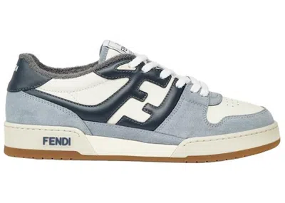 Pre-owned Fendi Men's  Match Sneakers In Light Blue/white In Multi