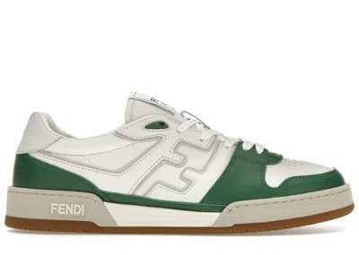 Pre-owned Fendi Men's  Match Sneakers In White/green In Multi