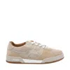 Fendi Ff-monogram Jacquard Suede-panels Sneakers In Brown