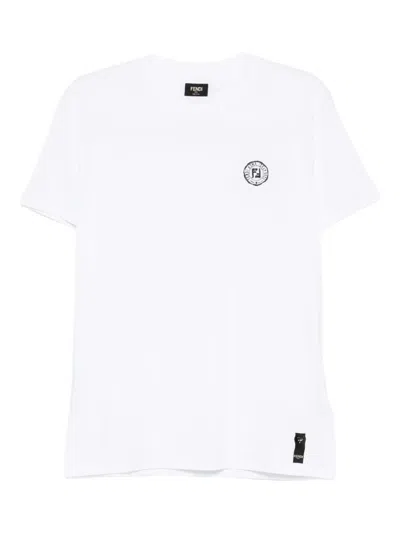 Fendi Men `` Print T-shirt In White