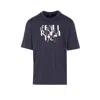 Fendi T-shirt Dark Blue Cotton T-shirt In Blue