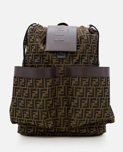 Fendi Men  Strike Backpack In Brown